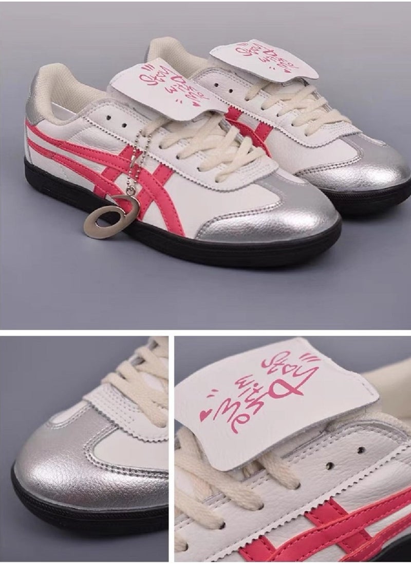 Onitsuka Tiger Women Tokuten Casual Athlesiure Sneakers Silver/Pink/White  - Image 5