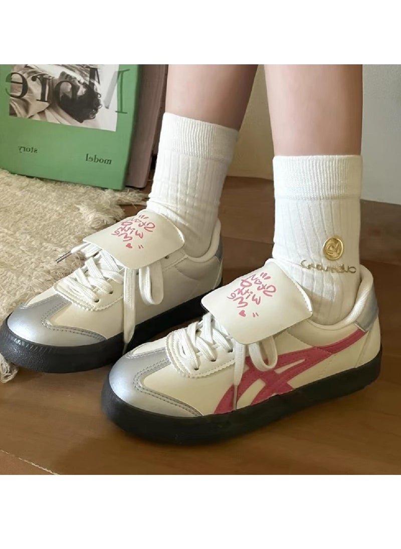 Onitsuka Tiger Women Tokuten Casual Athlesiure Sneakers Silver/Pink/White  - Image 4