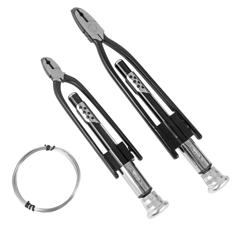 OEMTOOLS 22663 6 Inch and 9 Inch Reversible Wire Twister Pliers with Steel Wire Left and Right Twists Aviation Pliers Automotive Wire Tools Pliers for Mechanics