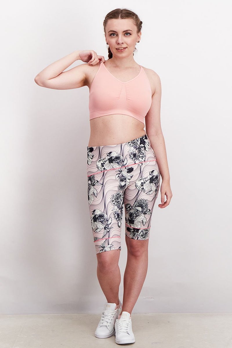 Tchibo Women Seamless Non Padded Sports Bra, Coral - Image 4