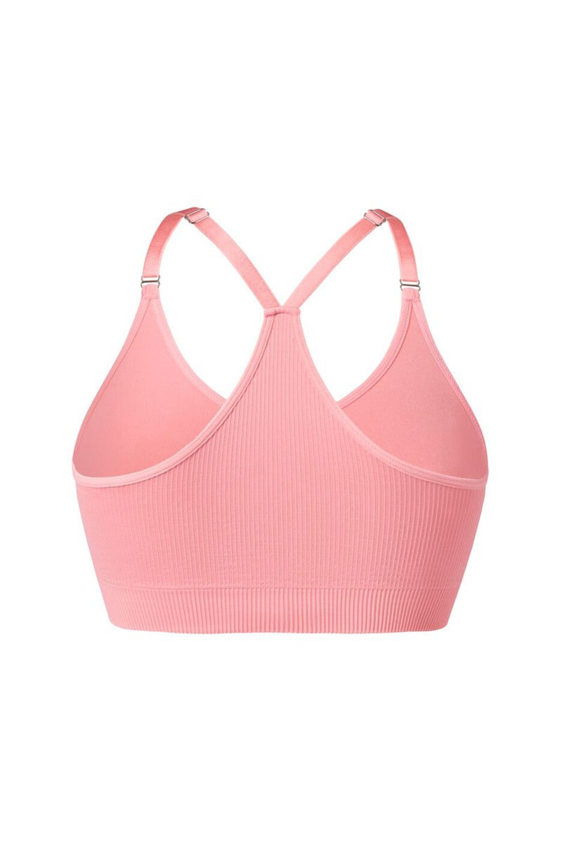 Tchibo Women Seamless Non Padded Sports Bra, Coral - Image 3