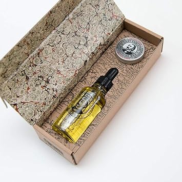 CAPTAIN FAWCETT مجموعة هدايا زيت لحية وشمع شارب كابتن فوسيت المخزون الخاص - Image 2