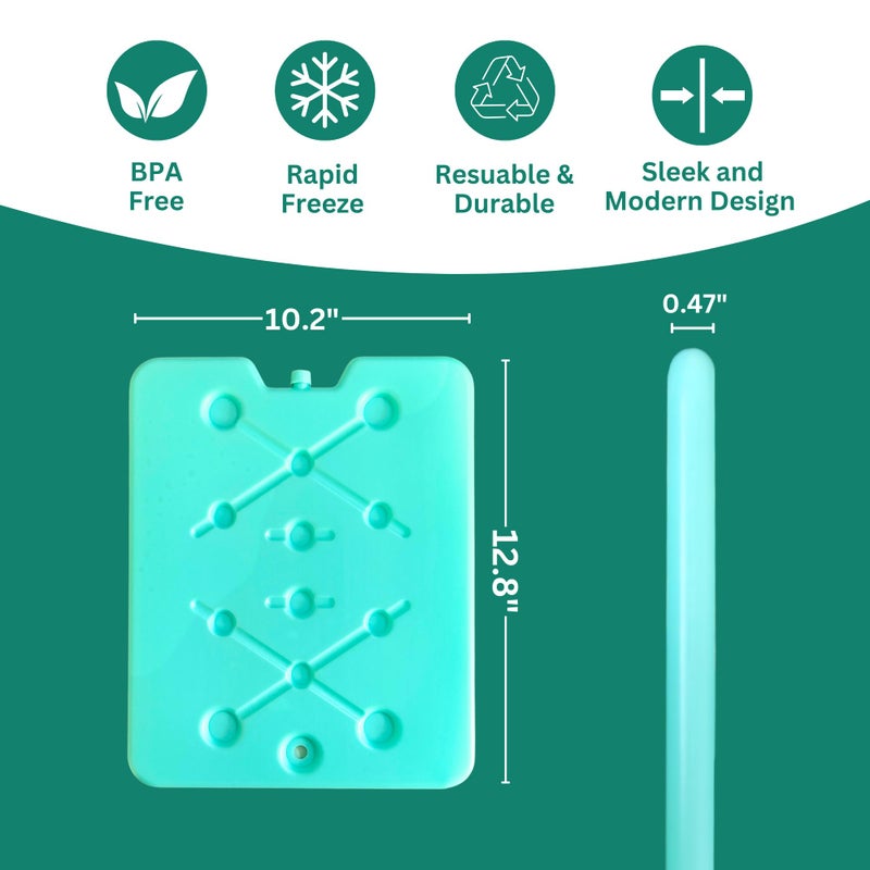 GURIN Reusable Ice Packs for Lunch Box/Coolers, Bag, or Backpack Coolers - Cold Up to 8-12 Hours Long Lasting for Camping Picnic, Outdoor Activities, Food Delivery - Image 2