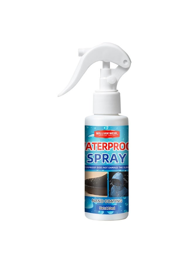 WILLIAM WEIR Suede & Fabric Waterproof Protector Spray – Nano Coating Hydrophobic Spray for Shoes, Boots, Tents & Umbrellas, Liquid & Stain Repellent, Dirt & Water Resistant, Rain & Stain Defense (120ML) - Image 1