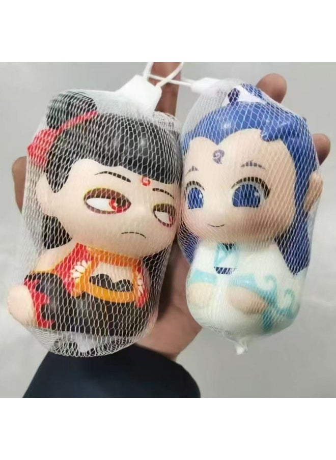 null - Shake The Same Style As The Head-press Face-changing Doll Toy Expression Arranged Ornaments Tide Play Doll Ornaments Toy-Color:Nezha Doll 41g Keychain 1 (random Expression In Stock) - Image 1