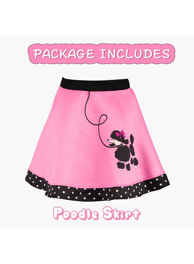 FAYBOX 50S Outfit For Girls,Girls Poodle Skirts 50S Costumes For Halloween  - Image 2