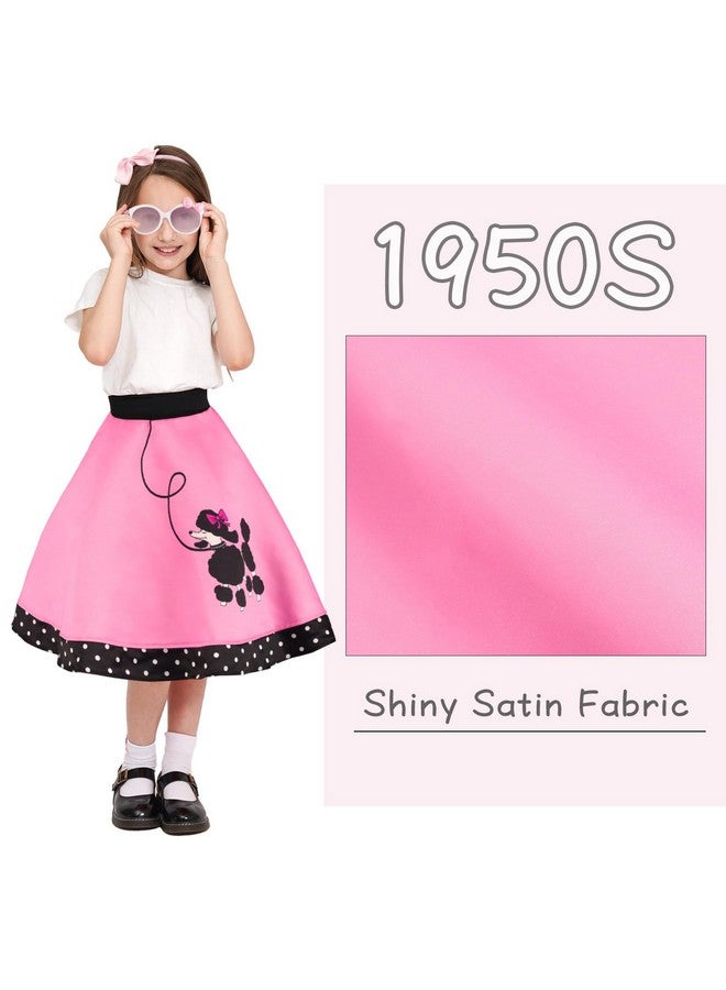 FAYBOX 50S Outfit For Girls,Girls Poodle Skirts 50S Costumes For Halloween  - Image 4