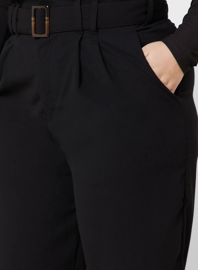 Ginger Plus Paperbag Waist Belted Pants