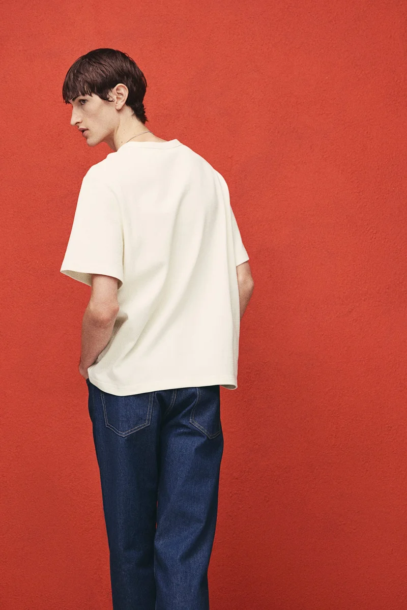 H&M Regular Fit Waffled T-shirt