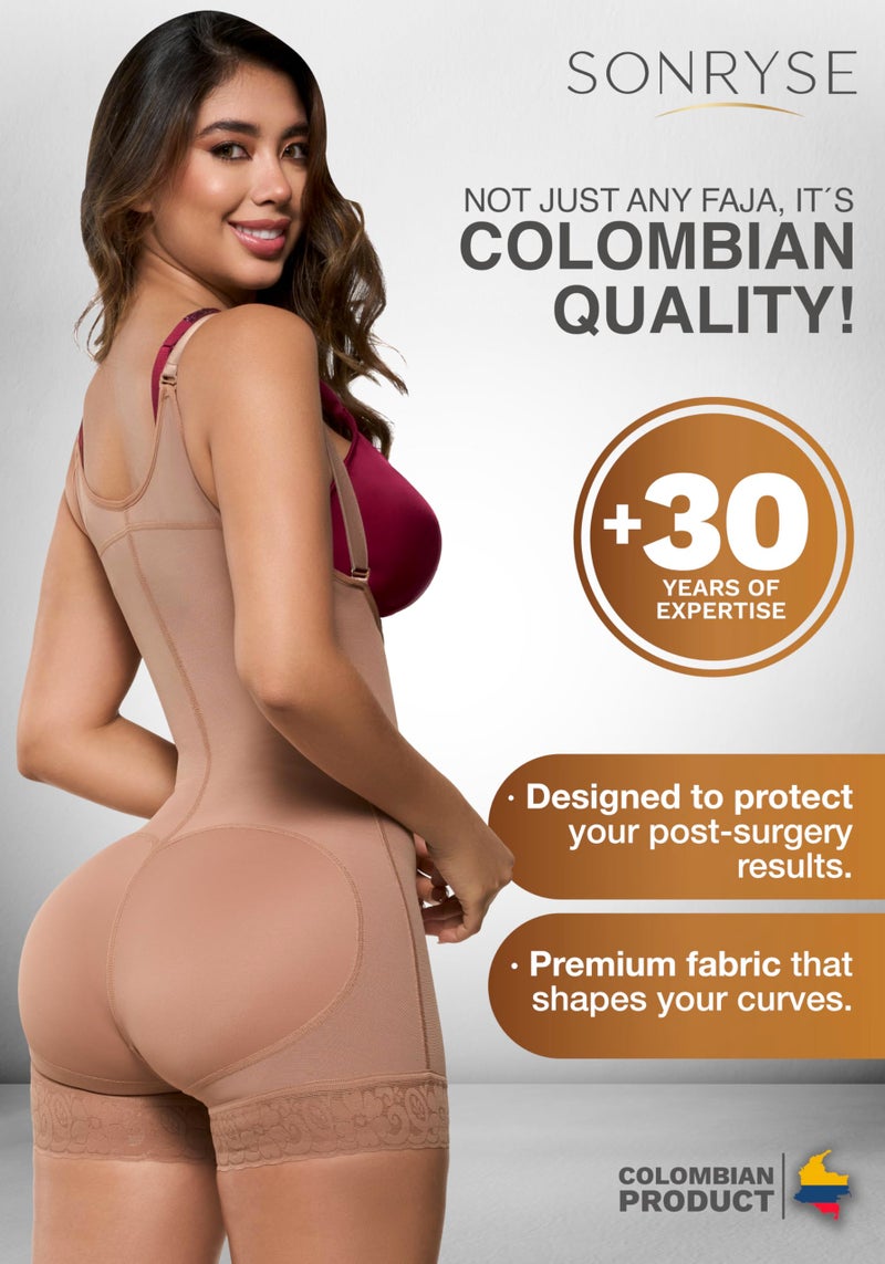 Sonryse Stage 2 faja Tummy Tuck Compression Garment | Faja Body Shaper Shapewear for Women | Fajas Colombianas Moldeadoras Mocha XS - Image 2