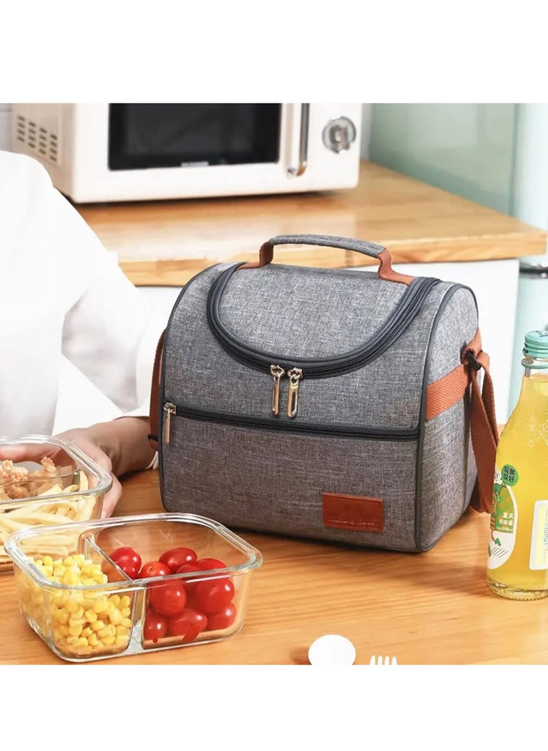 Arabest Lunch Bag Lunch Box Bag Cooler Shoulder Thermal Tote Bag for Adult & Kids Insulated Lunch Box For Work, School, Picnic  - Image 4