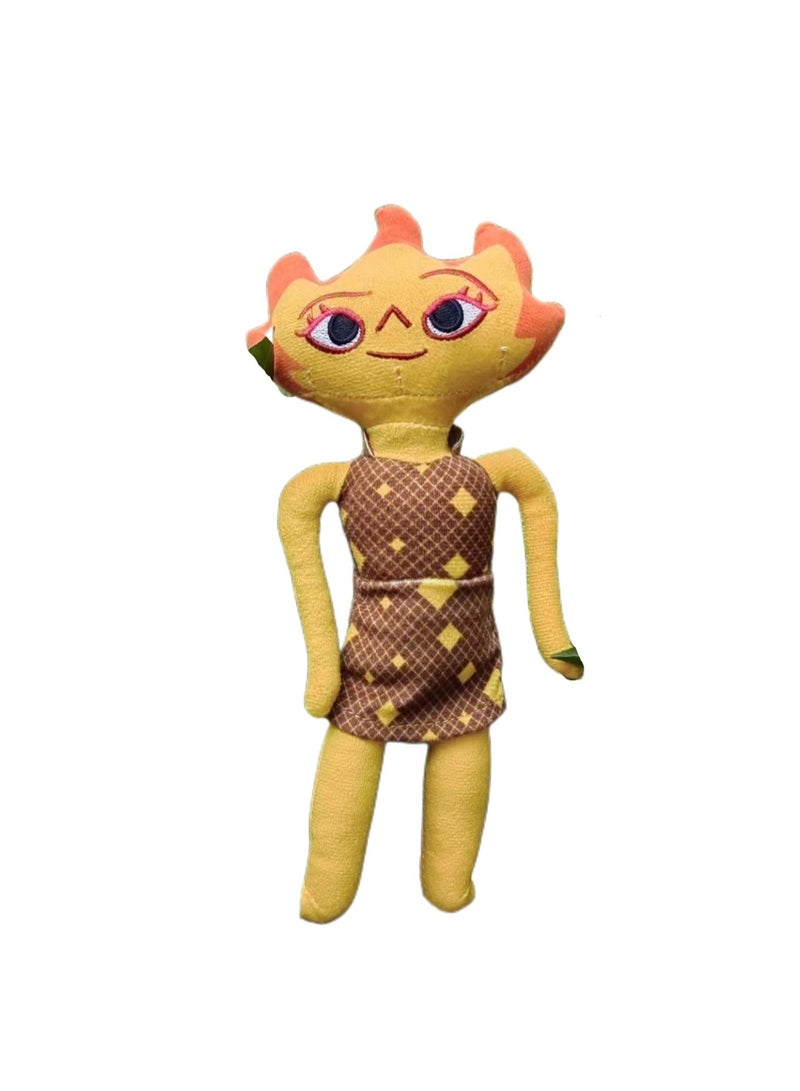 28cm Fire Girl Plush Toy, Crazy Element City Soft Plush Doll Boy Girl Birthday Gift - Image 1