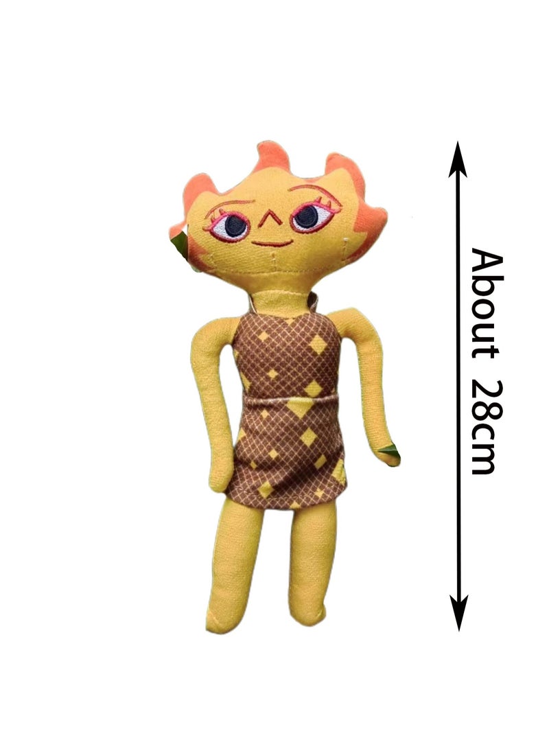 28cm Fire Girl Plush Toy, Crazy Element City Soft Plush Doll Boy Girl Birthday Gift - Image 2