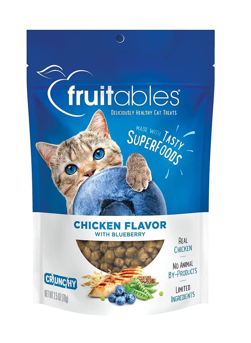Fruitables Chicken Flavor with Blueberry Cat Treats 70g - Image 1