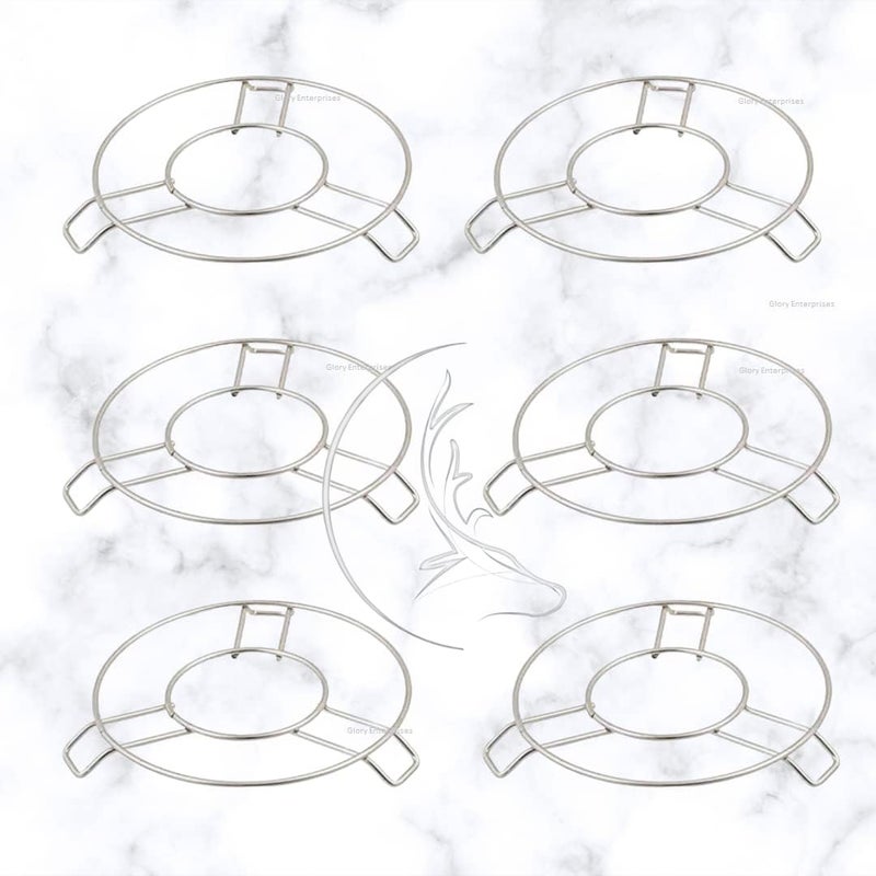 THE COOK HOUSE THE COOK HOUSE - Stainless Steel Round Table Ring, Hot Pot Stand, Hot Pan/Vessel Holder for Dining Table, Cooker/Steamer/Matka Stand, Kitchen Rack (6)  - Image 2
