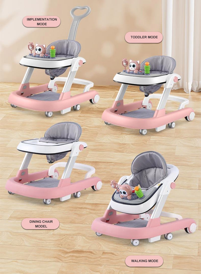 ما بيبي طفل ووكر طفل صغير دفع ووكر مع وسادة القدم ودفع مقبض ووكر للطفل مع عجلات - Image 2