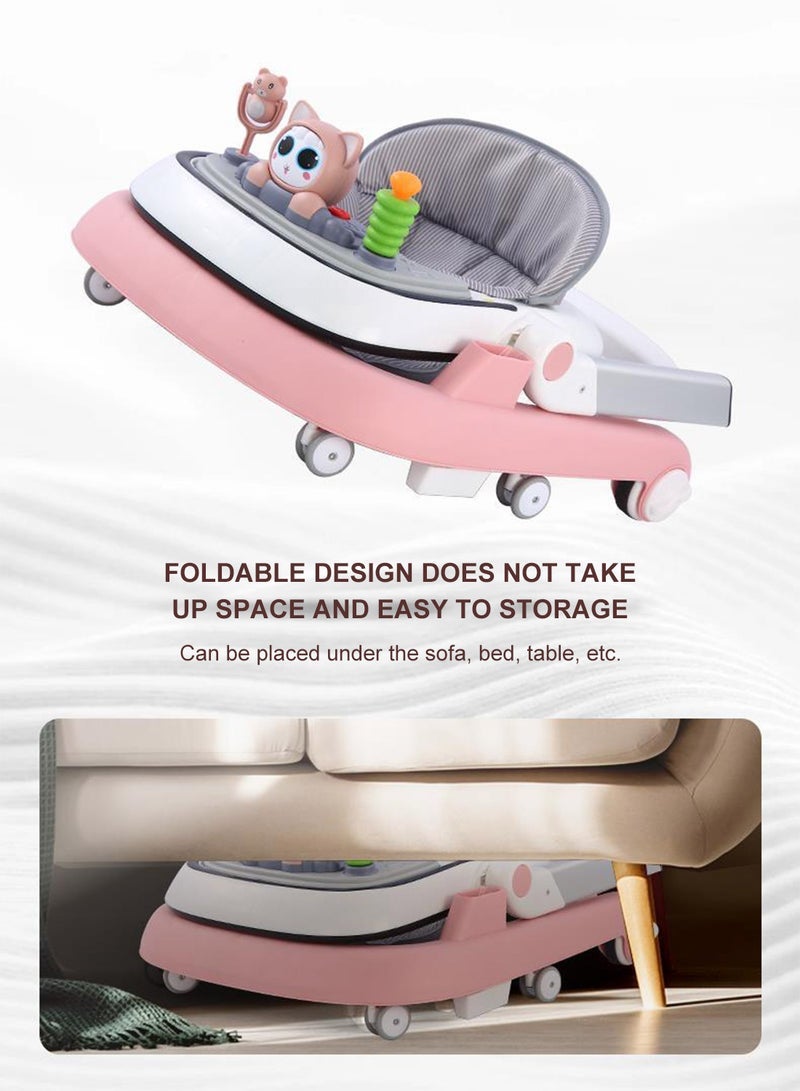 ما بيبي طفل ووكر طفل صغير دفع ووكر مع وسادة القدم ودفع مقبض ووكر للطفل مع عجلات - Image 5