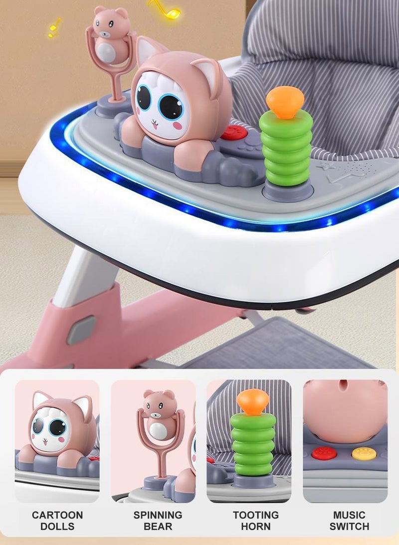 ما بيبي طفل ووكر طفل صغير دفع ووكر مع وسادة القدم ودفع مقبض ووكر للطفل مع عجلات - Image 3