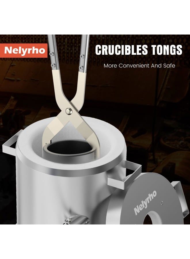 Nelyrho 15kg Propane Smelting Furnace Kit, Foundry Aluminium Silver Gold Copper Metal, with Lifting Tong and Crucible, Foundry Kiln - Image 3