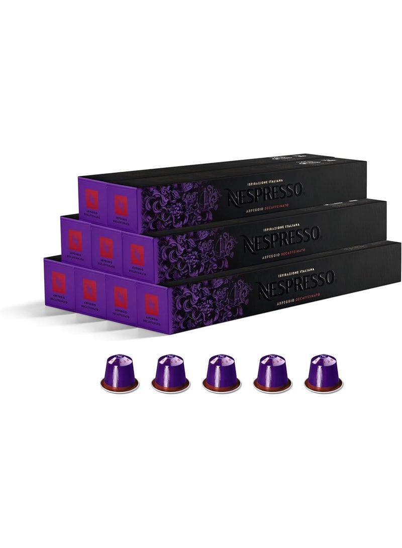 Nespresso Arpeggio Decaffeinato Original Line Coffee Capsules, Pack of 90 – Intense Decaf Espresso Pods, Compatible with Original Machines, Recyclable Aluminum Capsules - Image 1