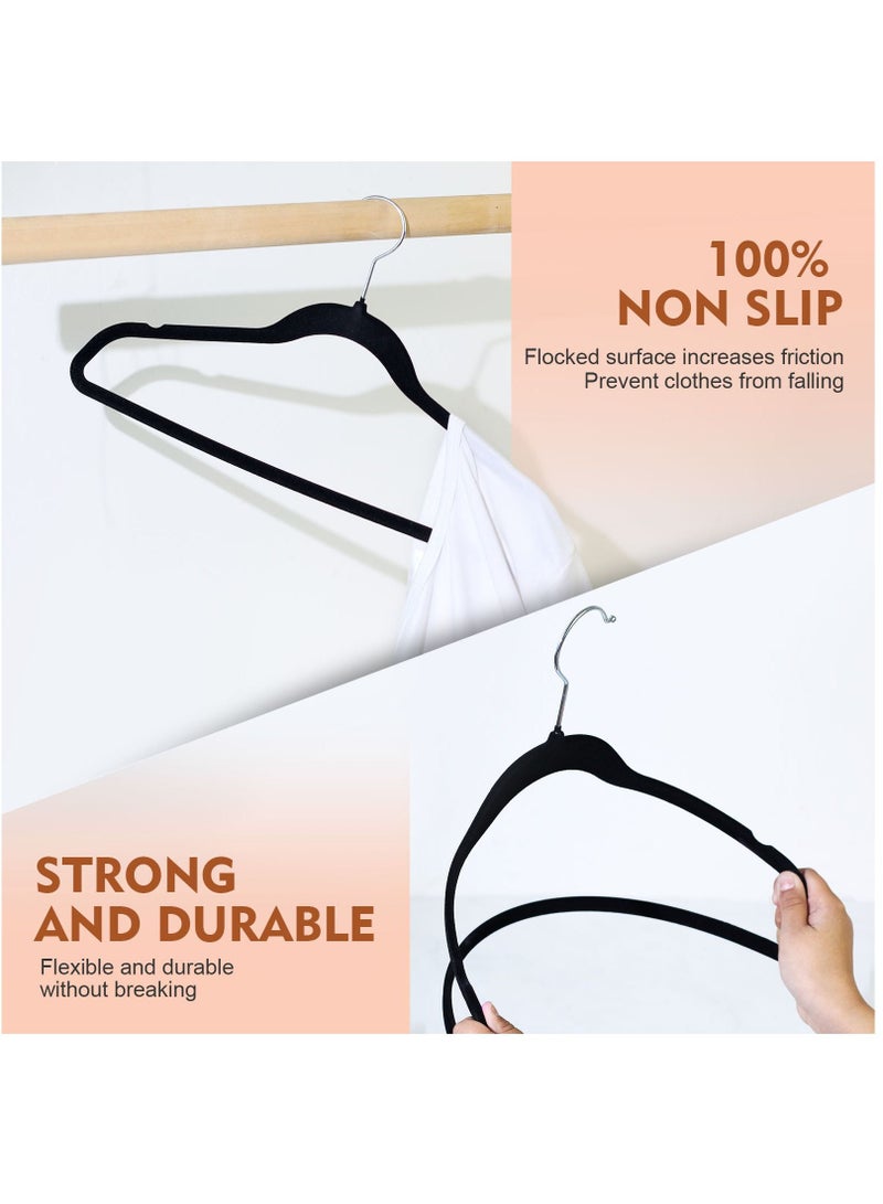 HOMESTAR 20 Pieces Non Slip Clothes Velvet Hanger Heavy Duty - Image 5