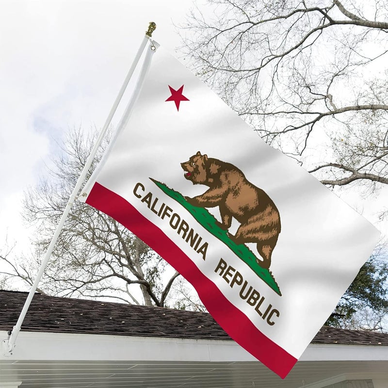 ARSOF California Republic State Flag Double Sided 2x3 Outdoor Heavy Duty 3 Ply Cali Bear Flags with Durable Canvas Header and 2 Brass Grommets Vivid Colors CA Flags - Image 2
