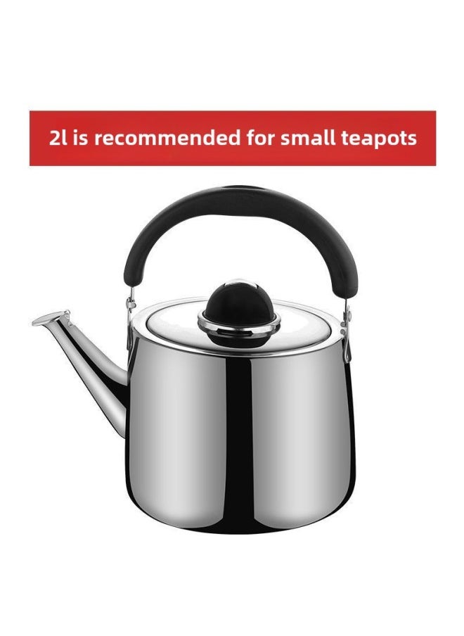 Generic Kettle Stainless Steel Thickened Open Gas Gas Induction Cooker Tea Household Large Capacity Hot Independent Station Factory-Color:Thickened New Model (with Food-grade Stainless Steel Seal) Whistle Water Kettle-Capacity:5l [for About 4 People (can Hold A Large Pot)]  - Image 1
