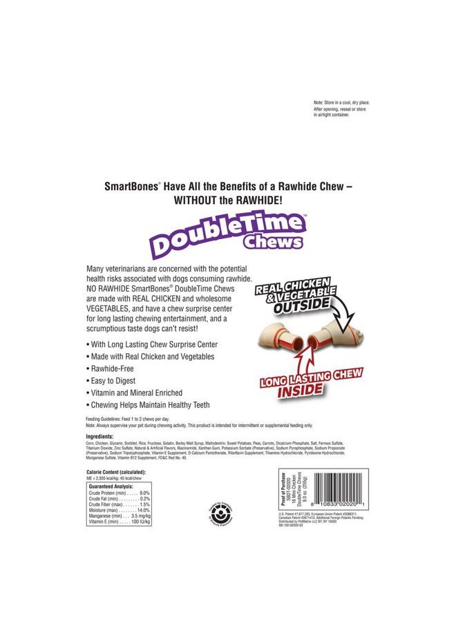 SmartBones DoubleTime Chews 16 Count, Mini, Rawhide-Free Chews For Dogs With Long-Lasting Chew Center - Image 4