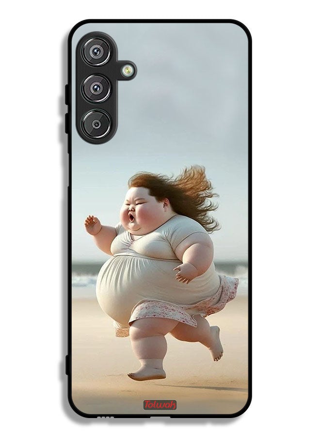 Tolwak Samsung Galaxy F36 Protective Case Cover Fatty Baby Girl Running - Image 1