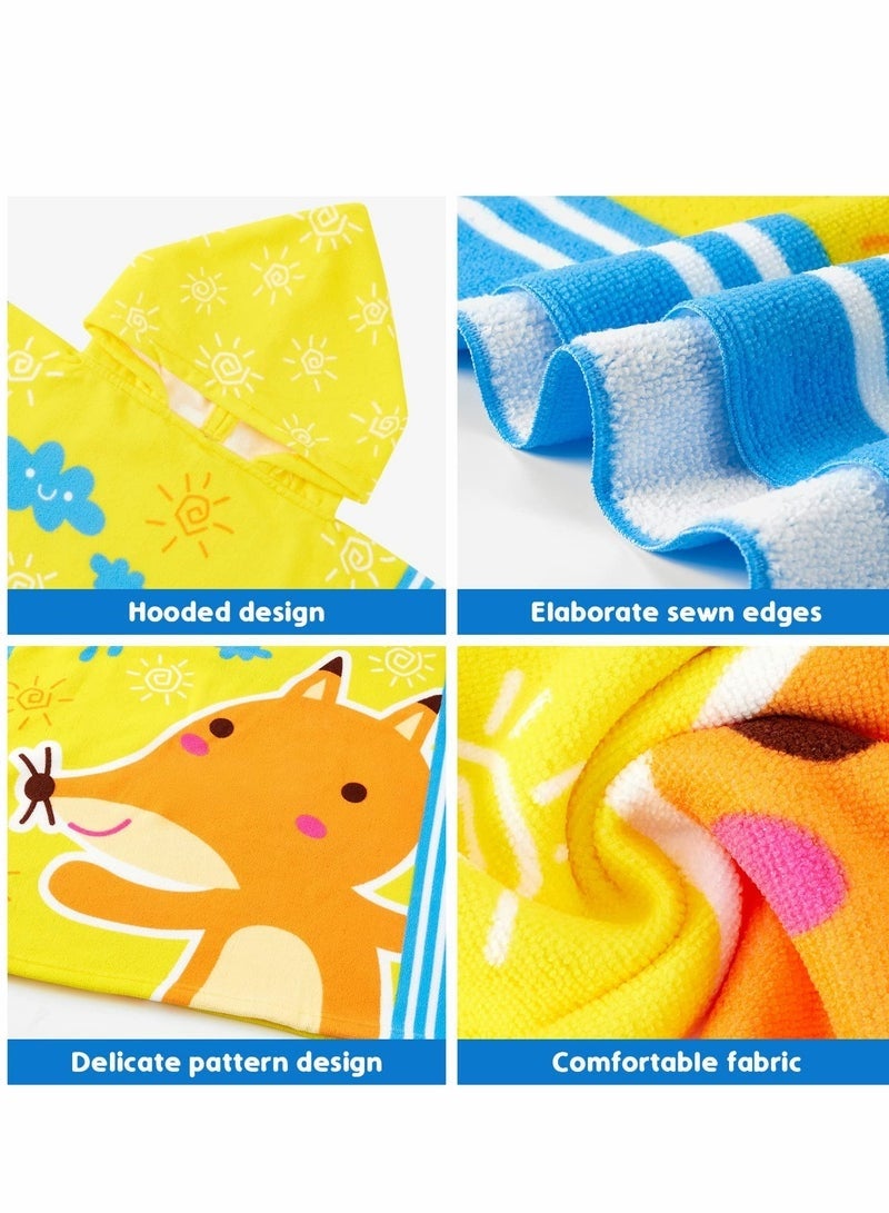 كيلا منشفة أطفال بغطاء للرأس، مناشف شاطئ، مناشف استحمام سميكة - فائقة الامتصاص وأكثر نعومة لحمام السباحة للأطفال الصغار، بونشو للأطفال من الجنسين - Image 5