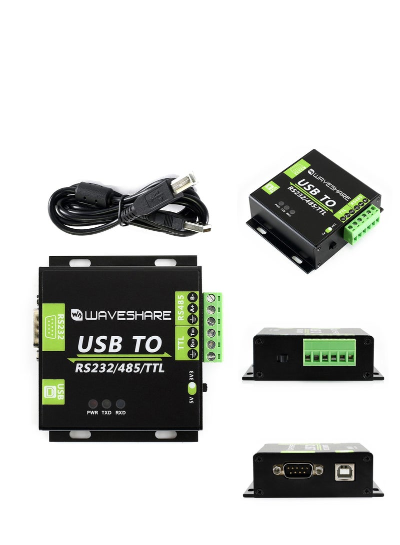 Waveshare Industrial Grade Isolated USB Converter, USB TO RS232/485/TTL Converter CH343G Chip, Multi-Protocol/Multi-Type Conversion Multiple Protection, Support Mac, Linux, Android, Windows 11/10/8.1/8/7 - Image 1