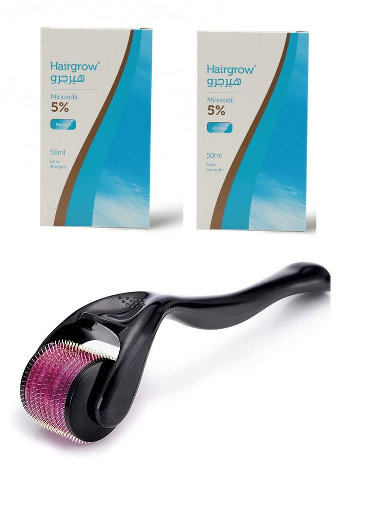 Hairgrow Hairgrow 5% Solution (2 Pcs) + Skin Roller 