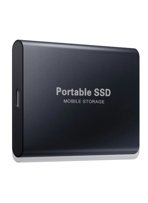 2TB Portable External Hard Drive, Mini SSD Hard Drives,Solid State External Drives,Computer Backup Drive,USB 3.1 to Type-C Support Data Storage Transfer for Windows XP PC Laptop and Mac(Black)