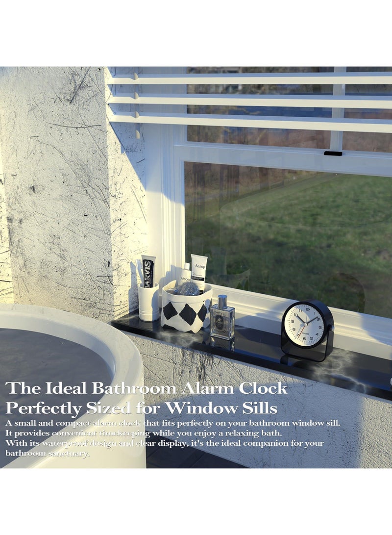 هاهاهاي ساعات منبهة، ساعة مكتب تعمل بالبطارية، ساعة طاولة لطيفة مع إضاءة، زاوية قابلة للتعديل للسفر، بجانب السرير، غرفة النوم، غرفة النوم، الأطفال، ديكور غرفة المعيشة (أسود) - Image 5