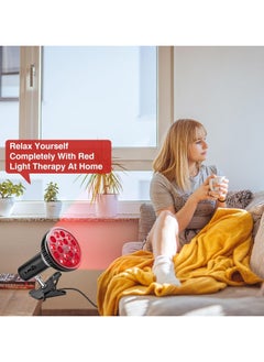 Ru syanl Red Light Therapy with Clip Infrared Light Therapy Lamp for Body and Face Use 660nm Red and 850nm Near Infrared Red Light Therapy Lamp Red Light Therapy Device with Adjustable Socket  - Image 5