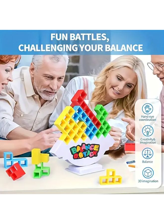 73 Pcs Balance Blocks Stacking Tower Game Family Party Fun Desktop Toy Set - Image 3
