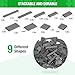 MANNIDOO 1200 Pieces Flat Pieces 9 Sizes Classic Moc Parts and Pieces Tiles Expansion Set  Compatible with All Major Brands Building Bricks Bulks for Smooth Surface Dark Grey - Image 4