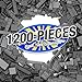 MANNIDOO 1200 Pieces Flat Pieces 9 Sizes Classic Moc Parts and Pieces Tiles Expansion Set  Compatible with All Major Brands Building Bricks Bulks for Smooth Surface Dark Grey - Image 2