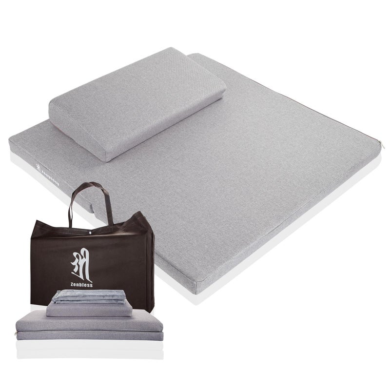 ZenBless Zafu Meditation Cushion SetYoga Meditation Pillow for Sitting on FloorLarge Square Meditation Mat and Pillow Set Floor Pillow Washable Cover276