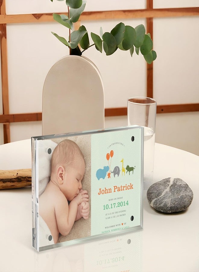 laapee 4x6 Inches Acrylic Picture Frames 5 Pack, Double Sided Magnetic Photo Frames,Free Standing on Desk or Table Clear Picture Frames - Image 4