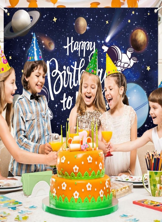 Geluode Outer Space Birthday Backdrop, Planets and Astronauts in Space Happy Birthday Photography Background, Universe Planet Theme Party Decorations for Boys Girls Kids Men Women(6x3.6ft) - Image 5