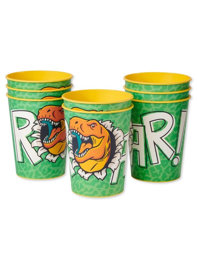 American Greetings Dinosaur Birthday Party Supplies Reusable Party Cups (16 Oz 8Count) - Image 3