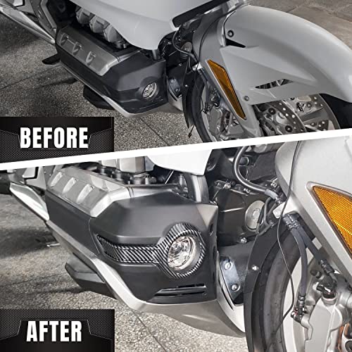 VEISUTOR Fog Lamp Trim for Gold Wing, Carbon Fiber Pattern Fog Lights Trim Fog Lights Bezel Decorative Frame for Honda Gold Wing Tour GL1800 Motorcycle 2018-2024 Accessories - Image 2
