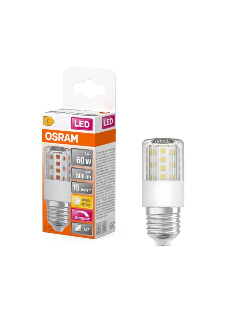 Osram LED Special T Slim 7W 2700K Warm White E27 Clear Bulb Dimmable 60W Equivalent 320° Beam- Pack of 10 - Image 3
