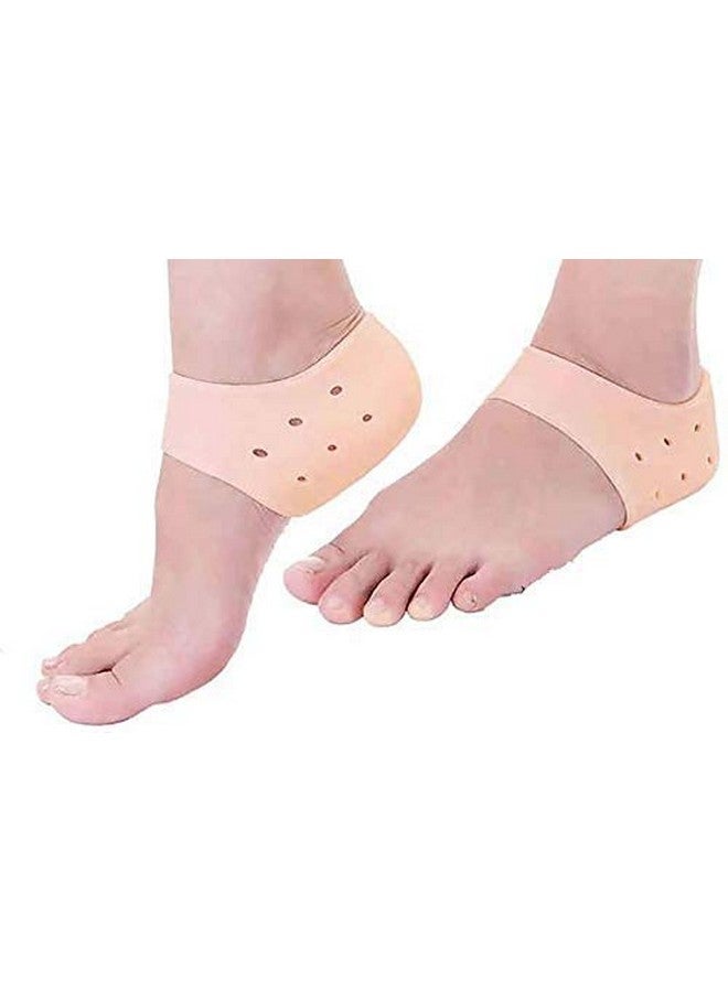 SD Enriching Beauty SD Enriching Beauty Silicone Gel Heel Socks For Dry Hard Cracked Heel Repair Pad, Swelling & Pain Relief, Cushion Support, Foot Care, Ankle Protection, Plantar Fasciitis For Men And Women - Skin Color - Image 4