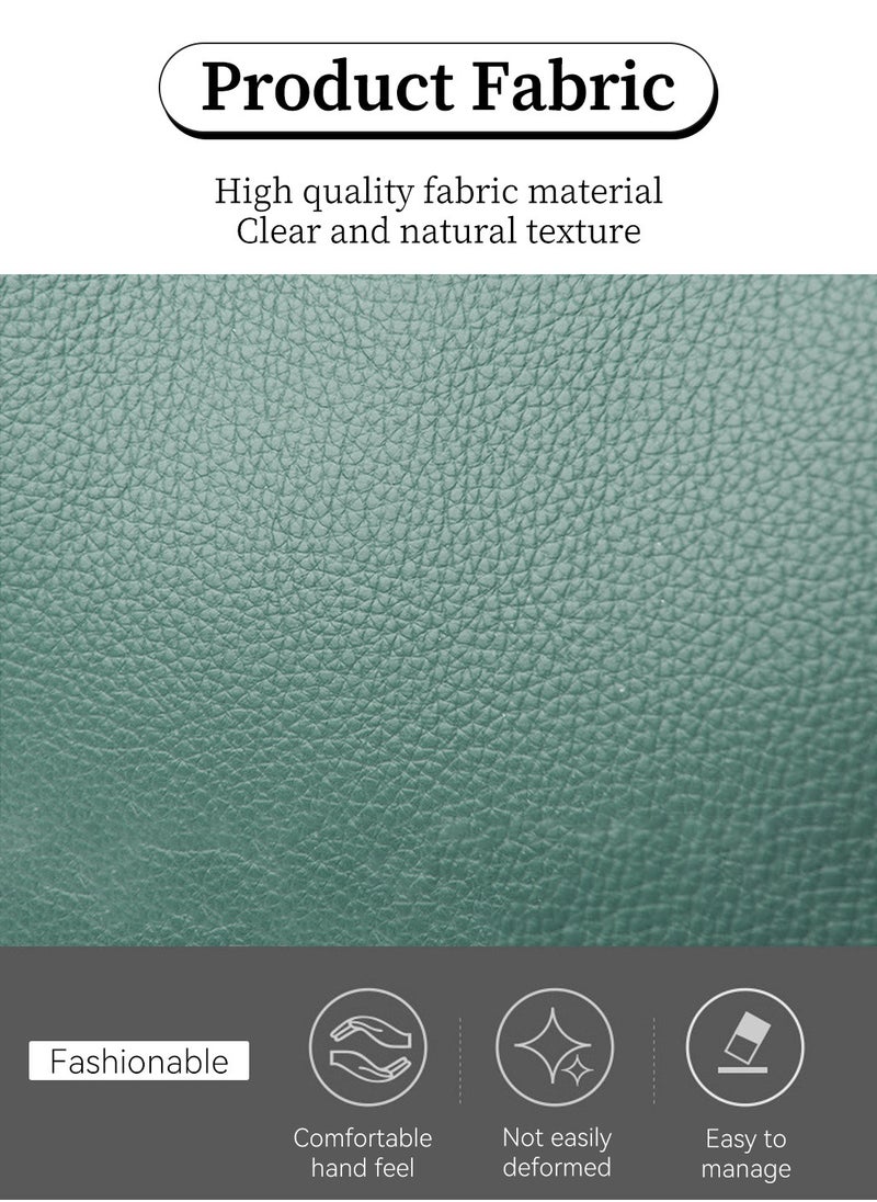 Moovant - Premium Leather Women Shoulder Bag, Women's Handbag, Elegant Patent Leather Bag, Waterproof Tote Bag, Large Capacity Bucket Bag with 2 Shoulder Straps, Green - Image 1
