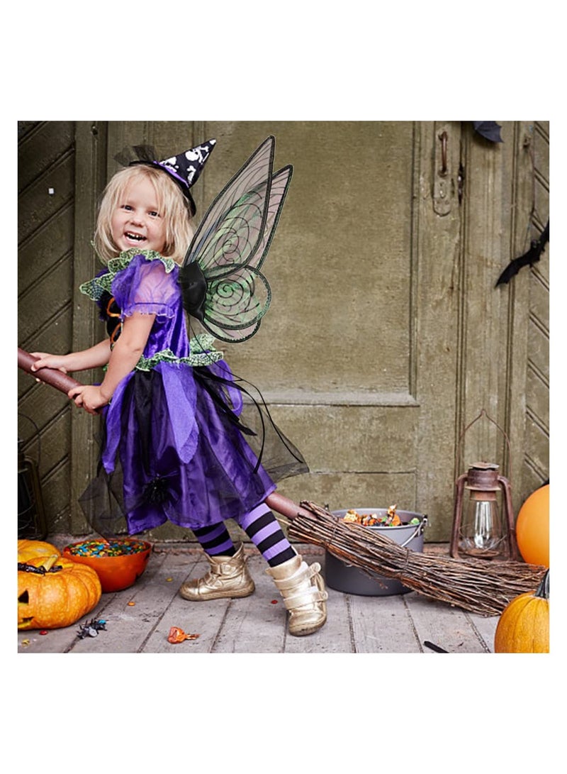 Fairy Wings Festivel Party Wings for Girls Black Sparkle Princess Wings Wings erfly Costume Wings Set for Kids Holiday Cosplay Party Favors  - Image 4
