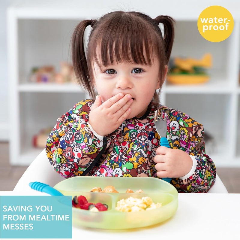 Bumkins Super Mario Long Sleeve Baby Bib - Image 2