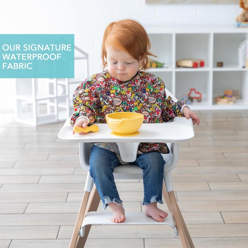 Bumkins Super Mario Long Sleeve Baby Bib - Image 3