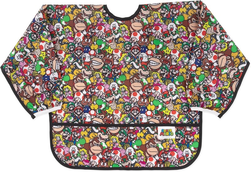 Bumkins Super Mario Long Sleeve Baby Bib - Image 1